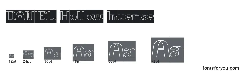 DANIEL Hollow Inverse Font Sizes