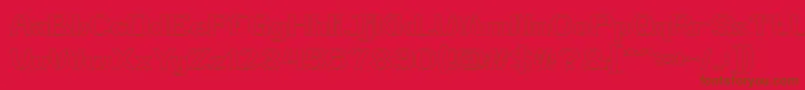 DANIEL Hollow Font – Brown Fonts on Red Background