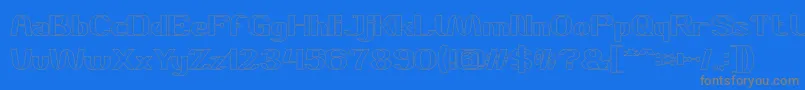 DANIEL Hollow Font – Gray Fonts on Blue Background