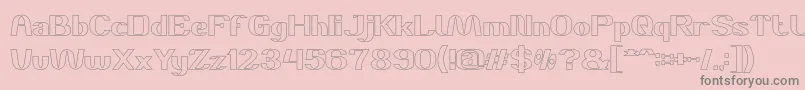 DANIEL Hollow Font – Gray Fonts on Pink Background