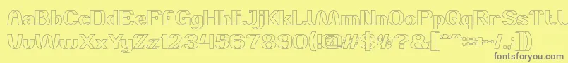 DANIEL Hollow Font – Gray Fonts on Yellow Background