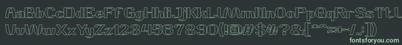 フォントDANIEL Hollow – 黒い背景に緑の文字
