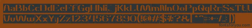 Шрифт DANIEL Inverse – чёрные шрифты на коричневом фоне