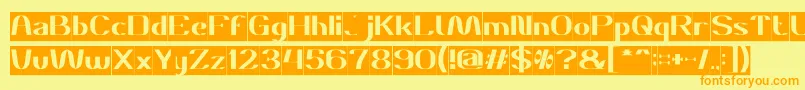 Saiba mais sobre a fonte DANIEL Inverse Fonte DANIEL Inverse – fontes laranjas em um fundo amarelo