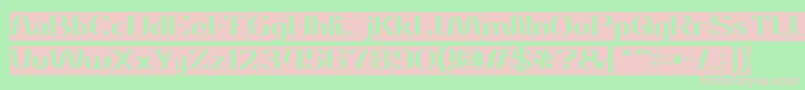 フォントDANIEL Inverse – 緑の背景にピンクのフォント