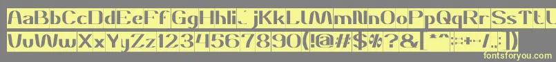 DANIEL Inverse-fontti – keltaiset fontit harmaalla taustalla