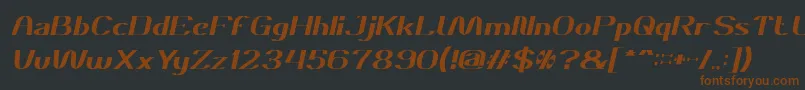 DANIEL Italic Font – Brown Fonts on Black Background