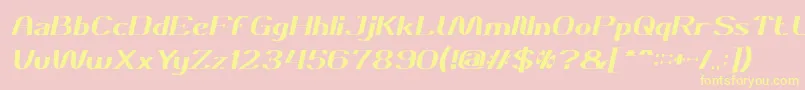 DANIEL Italic Font – Yellow Fonts on Pink Background