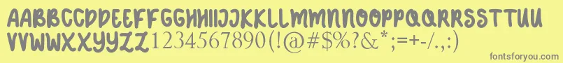 DANIEL Font – Gray Fonts on Yellow Background
