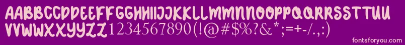 DANIEL Font – Pink Fonts on Purple Background