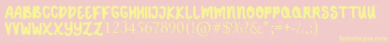 DANIEL Font – Yellow Fonts on Pink Background