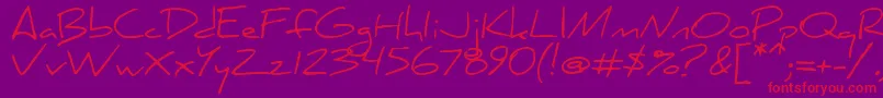 daniel Font – Red Fonts on Purple Background