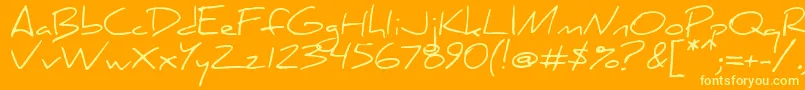 Шрифт daniel – жёлтые шрифты на оранжевом фоне