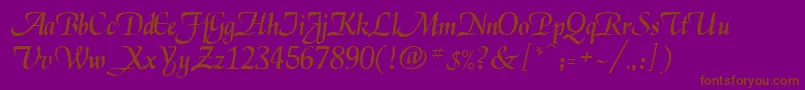 Daniela Font – Brown Fonts on Purple Background