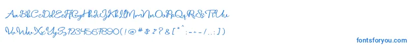 フォントdaniella script – 青いフォント