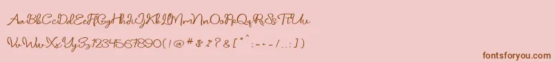 Шрифт daniella script – коричневые шрифты на розовом фоне