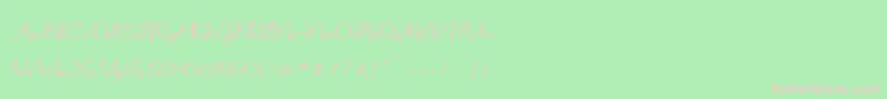 daniella script Font – Pink Fonts on Green Background