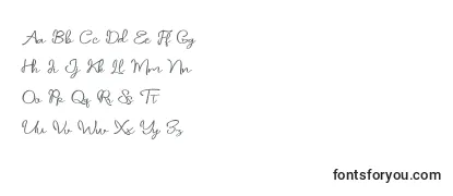 Schriftart Daniella script