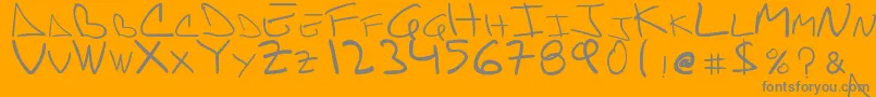 Lisätietoja danifont-fontista danifont-fontti – harmaat kirjasimet oranssilla taustalla
