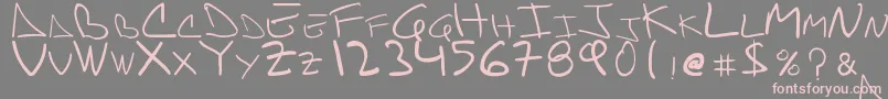 Weitere Informationen zur danifont-Schriftart danifont-Schriftart – Rosa Schriften auf grauem Hintergrund