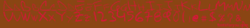 danifont Font – Red Fonts on Brown Background