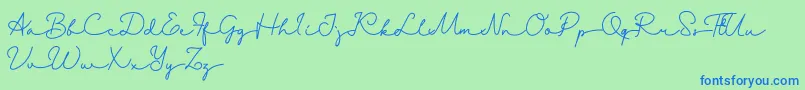 Danila   Demo Font – Blue Fonts on Green Background