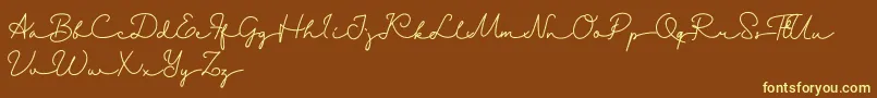 Danila   Demo Font – Yellow Fonts on Brown Background