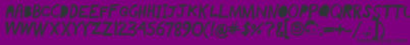 BlockheadFontByEllingLien-fontti – mustat fontit violetilla taustalla