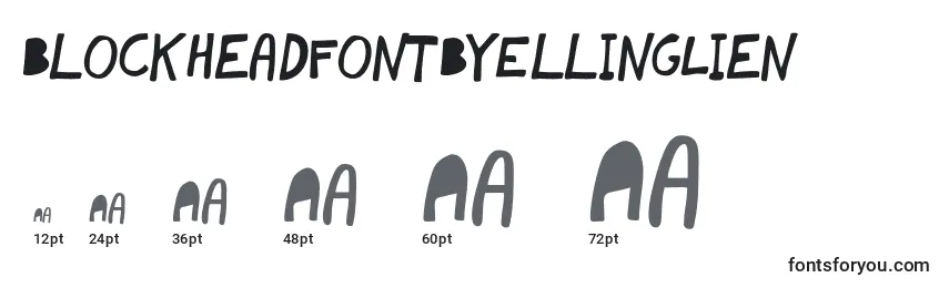 BlockheadFontByEllingLien Font Sizes