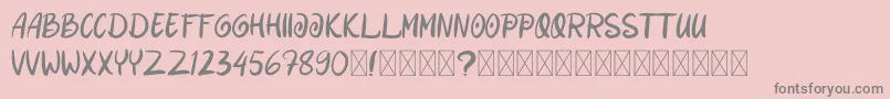 More about DanishaRomance Font DanishaRomance Font – Gray Fonts on Pink Background