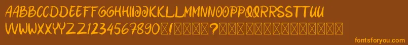 More about DanishaRomance Font DanishaRomance Font – Orange Fonts on Brown Background