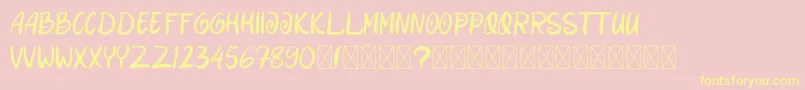Más sobre la fuente DanishaRomance fuente DanishaRomance – Fuentes Amarillas Sobre Fondo Rosa