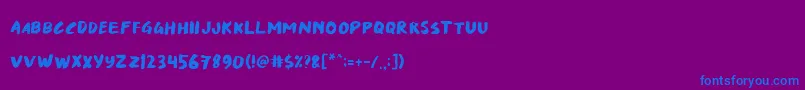 Danska Regular Font – Blue Fonts on Purple Background