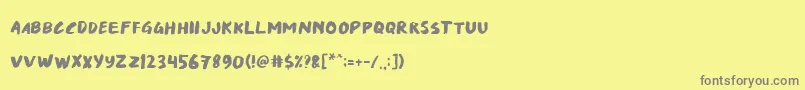 Danska Regular Font – Gray Fonts on Yellow Background