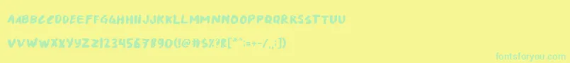 Weitere Informationen zur Danska Regular-Schriftart Danska Regular-Schriftart – Grüne Schriften auf gelbem Hintergrund