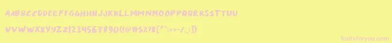 Danska Regular Font – Pink Fonts on Yellow Background
