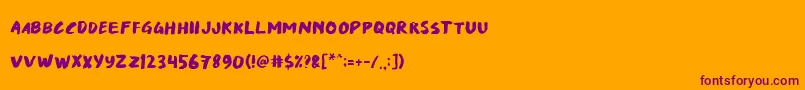 Danska Regular Font – Purple Fonts on Orange Background