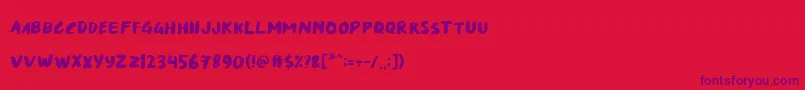 Danska Regular Font – Purple Fonts on Red Background