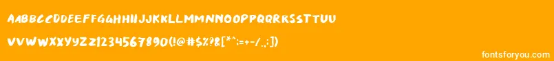 Danska Regular Font – White Fonts on Orange Background