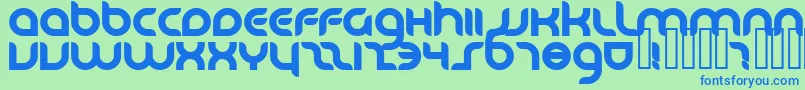 DANUB    Font – Blue Fonts on Green Background