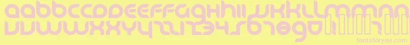 DANUB    Font – Pink Fonts on Yellow Background