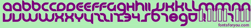 DANUB    Font – Purple Fonts on Green Background