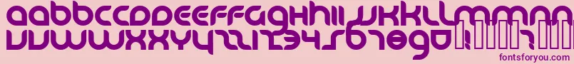 DANUB    Font – Purple Fonts on Pink Background