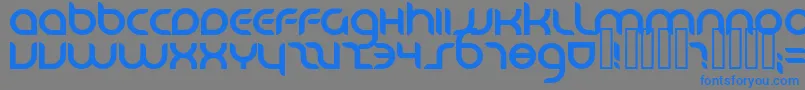 フォントDANUBE   – 灰色の背景に青い文字