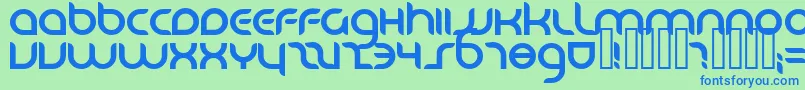 DANUBE   Font – Blue Fonts on Green Background