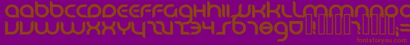 DANUBE  -Schriftart – Braune Schriften auf violettem Hintergrund