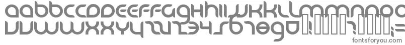 DANUBE  -fontti – harmaat kirjasimet valkoisella taustalla