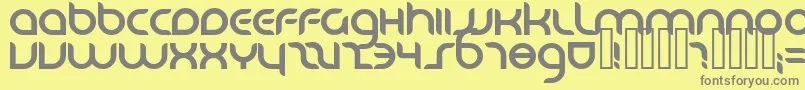 Шрифт DANUBE   – серые шрифты на жёлтом фоне