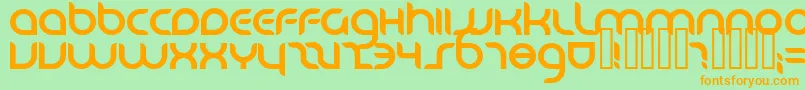 DANUBE   Font – Orange Fonts on Green Background