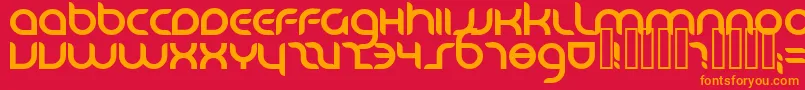 DANUBE   Font – Orange Fonts on Red Background